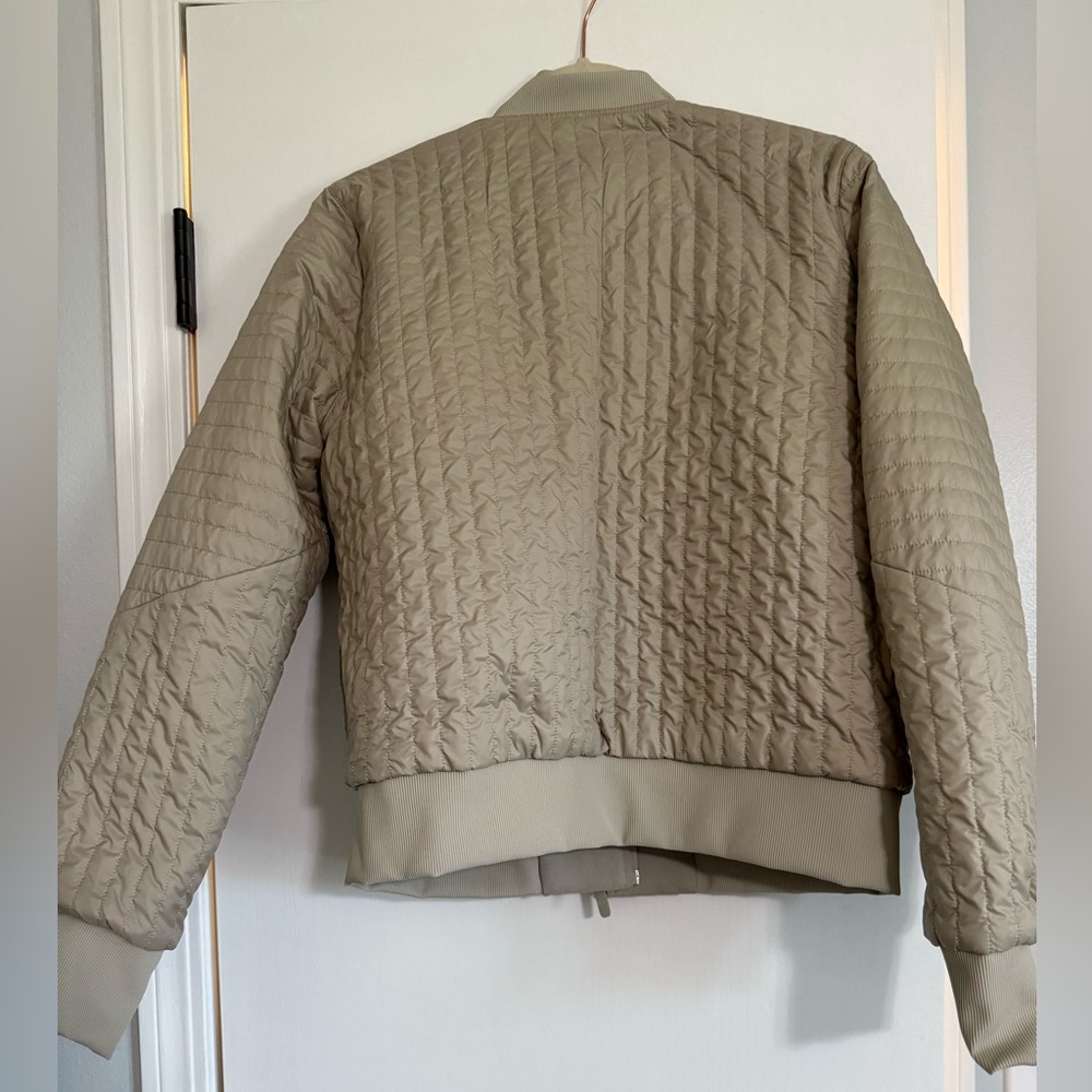 NWOT Lululemon Non-Stop Cotton Bomber Jacket, size 10, raw linen - Picture 9 of 13